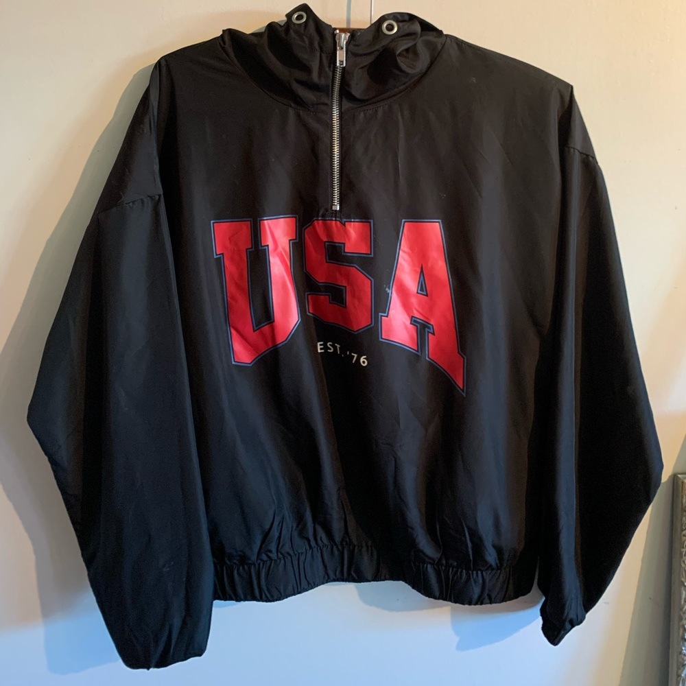 Brandy Melville Quarter Zip Windbreaker